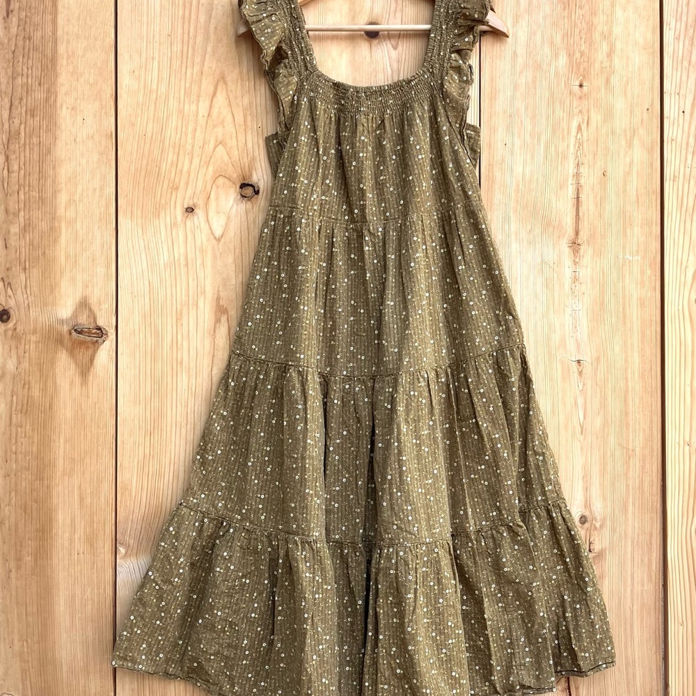 Madewell Ruffle Tiered Sleeveless Dress Sz Small - Picture 2 of 7